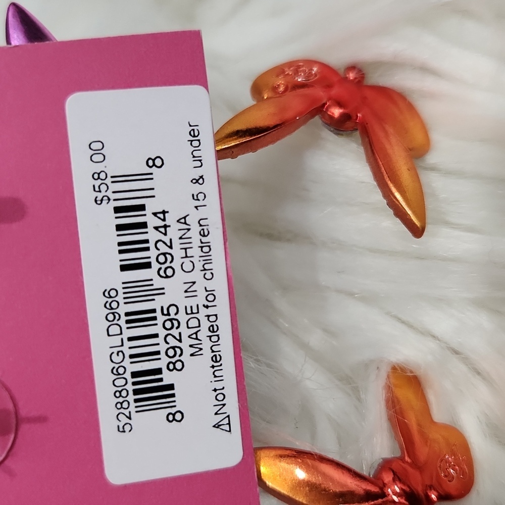 🦋🔹️Betsey Johnson🔹️Garden Glam Dragonfly Double Drop Stud Earrings - Picture 6 of 9